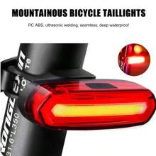 1pc USB Mountain Bike Tail Light, Flashing Warning Light For Night Cycling - Multicolor - View 2