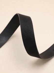 1 条黑色 PU 皮带，配古铜扣和印花图案，适合夏季、秋季、万圣节 - 黑色 - 查看 5