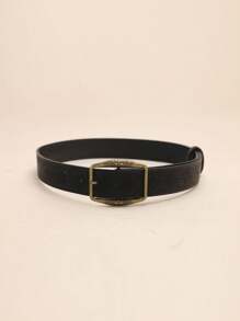 1 条黑色 PU 皮带，配古铜扣和印花图案，适合夏季、秋季、万圣节 - 黑色 - 查看 3