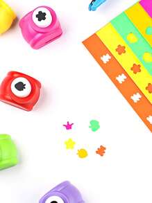 1 bộ 6/17 dụng cụ đục lỗ dập nổi mini, nhiều màu, dụng cụ cắt giấy và dập nổi cầm tay sáng tạo để tự làm sổ lưu niệm, thiệp chúc mừng và trang trí nhật ký màu sắc ngẫu nhiên quà tặng sinh nhật quà tặng Halloween - Nhiều màu - Xem 7