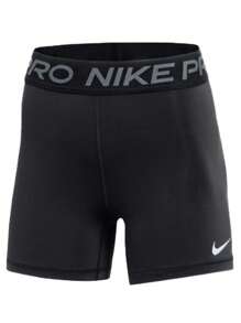 Nike Womens Pro Training Shorts 5in - 黑色 - 查看 3