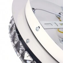 Moderno K9 cristal gota de lluvia candelabro iluminación para comedor, baño, dormitorio, sala de estar, empotrado LED candelabro (cristal de techo 3) - Color de cromo - Ver 8