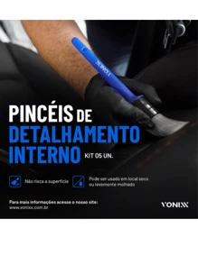 Kit Pincel Vonixx Detalhamento Automotivo Parte Externa Limpeza Detalhada