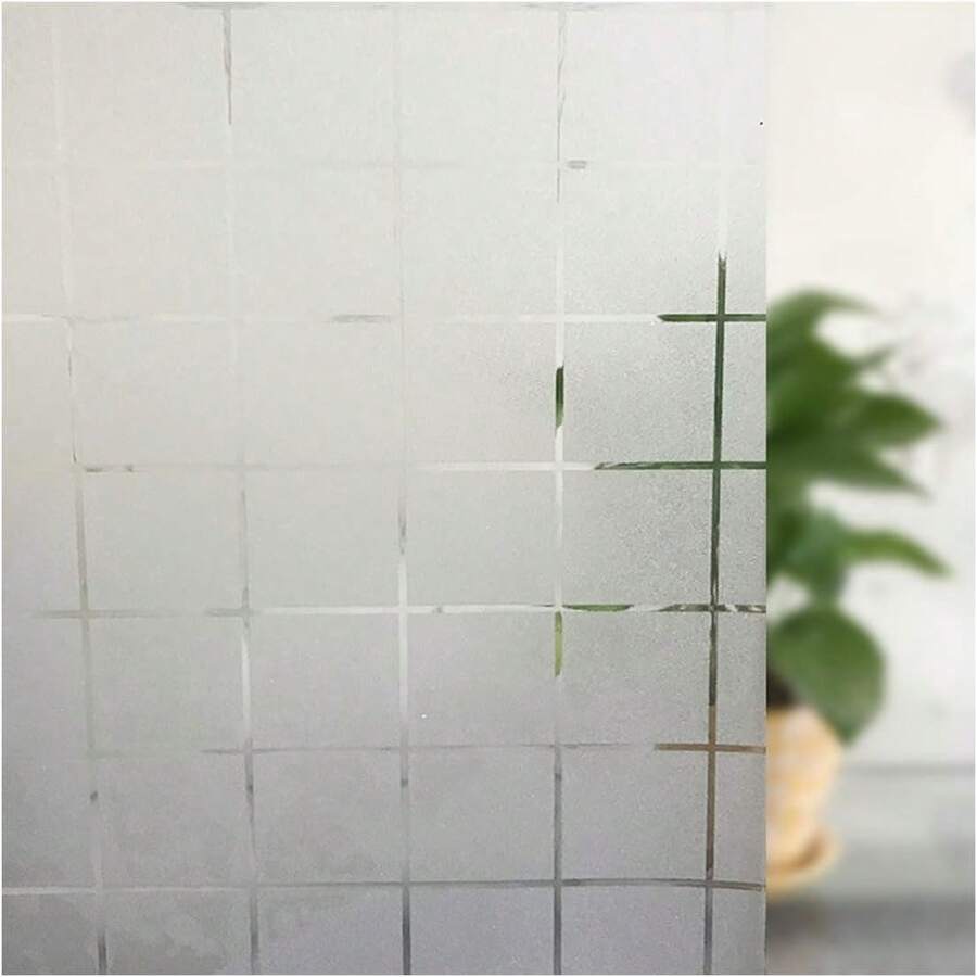 1 pieza Vinilo autoadhesivo semitransparente extraíble para privacidad de ventana de casa/oficina/baño, 1m/3m/5m - Multicolor - Ver 1