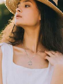 1 Vòng Cổ Cây Sự Sống, Món Quà Trang Sức Cho Bạn Gái, Con Gái, Mẹ, Vợ, Phụ Nữ, Thích Hợp Cho Họp Mặt, Tiệc Tùng, Kỳ Nghỉ, Đeo Hàng Ngày - bạch kim - Xem 5