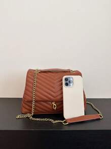 Bolso bandolera bordado con puntada de cadena para mujeres