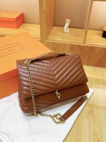 Bolso bandolera bordado con puntada de cadena para mujeres