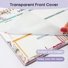 1入組橫向週計劃器，週待辦清單記事本，每週52張易撕下頁面週記事本，9.7x7.2英寸週計劃備忘錄，週計劃記事本，週桌面墊 - B5 - 查看 9