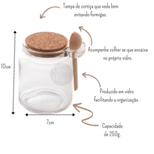 Pote Tempero Vidro 4 Unidades