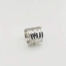 1pc Fashionable Coiled Design Ring Suitable For Women's Daily Casual Wear - Silver - View 3