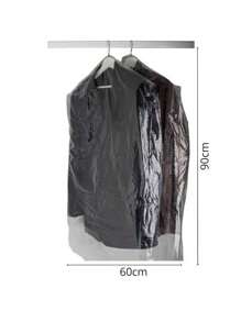 Paquete de 100 Bolsas Cubre Polvo para Tintorería 60x90 cm Protección Delgada, Calibre .40, Transparente y Biodegradable - transparente - Ver 2