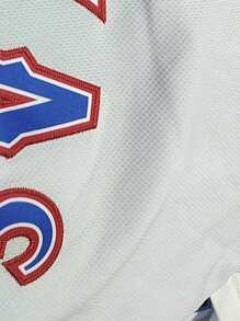 Customized Name And Number Boyfriend Style Men's Embroidery Baseball Jersey Texas WhiteV-Neck Personalized Short Sleeve Button Down Shirts Party Games Training Sports Tops S-Xxl - White - View 6