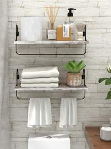 SUMGAR Coffee Mug Holder, Coffee Bar Shelf With Hooks Wall Mount Cup Organizer Mug Racks Coffee Pods Storage Hanger, Farmhouse Kitchen Decor Coffee Bar Accessories, Black And White - 白色 - 查看 7