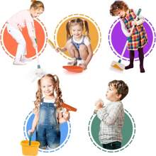 Kids' Pretend Play Cleaning Toy Set With Vacuum, Broom, Mop, Cleaning Car, Tool Kit For Cleaning And Housekeeping