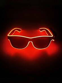 1pc/2pcs/4pcs Battery Included Wireless Luminous Glasses, Gifts For Nightclub, Bar, Party, Rave, Techno Style LED Glowing Glasses, Neon Glow Glasses, Festival Glasses - Pink - View 7