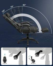 SONGMICS Video Game Chair - Black - View 2
