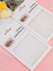 160 件/张脸部宝石自粘仿珍珠贴纸，头发贴纸，脸部贴纸，Shynek 珍珠贴纸宝石适用于头发、脸部、化妆、眼睛、指甲、工艺品，各种尺寸，是送礼、气功、儿童纹身、贴纸宝石的理想选择 - 多色 - 查看 4
