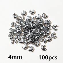 100pcs 3mm 4mm 5mm Round Covers Crimp End Beads Stopper Spacer Beads For DIY Jewelry Making Findings Supplies - Crimp Beads - View 22