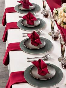 High-Quality Satin Napkins, Soft And Square Shaped, Ideal For Dinner Parties, Wedding Receptions, Festive Table Decoration - Multicolor - View 19