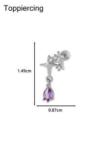 Toppiercing 1 chiếc khuyên xỏ hình trái tim bằng thép không gỉ hình bướm đính đá Zirconia phiên bản Hàn Quốc thời trang cho ngày lễ tình nhân, mẹ, mẹ, ngày của mẹ, quà tặng - Nhiều màu - Xem 13