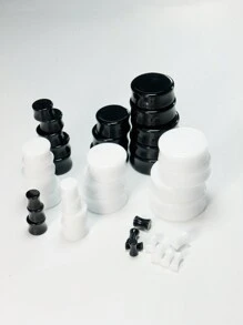 2入組3mm-38mm實心亞克力耳塞穴道,適合日常穿戴、休閒穿戴、工作、派對,帶有穿孔耳環和個性化風格,是家庭、朋友、兄弟姐妹和節日禮物的理想選擇 - 亞克力實心耳擴 - 查看 6