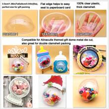 Alinacutle 20入組透明塑膠半球型貨幣卡片，泡壓卡，生日禮物紙製工藝手工搖動卡，適用於朋友聚會藝術手工，創意相冊工藝品（Alina Crafts）