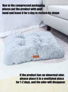 1 Thảm trải giường cho thú cưng có thể tháo rời hình lông tơ dài nhiều màu, thích hợp cho chó mèo ở mọi kích cỡ để ngủ trong tất cả các mùa - Xám - Xem 8