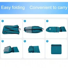 輕便背包小型旅行背包可折疊徒步旅行背包可收納露營徒步旅行背包，男女適用 - 彩色 - 查看 5