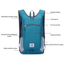 輕便背包小型旅行背包可折疊徒步旅行背包可收納露營徒步旅行背包，男女適用 - 彩色 - 查看 3