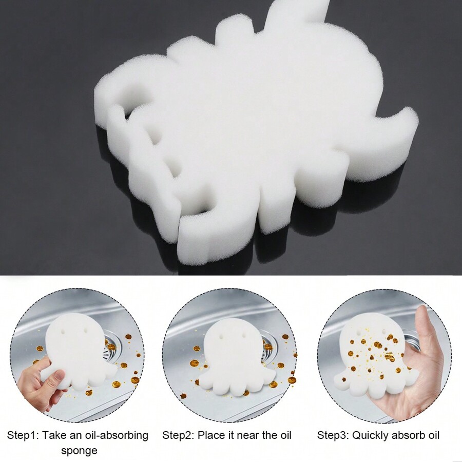 24 Pcs Oil Absorbing Scum Sponge For Hot Tub, Cute Shapes Clean