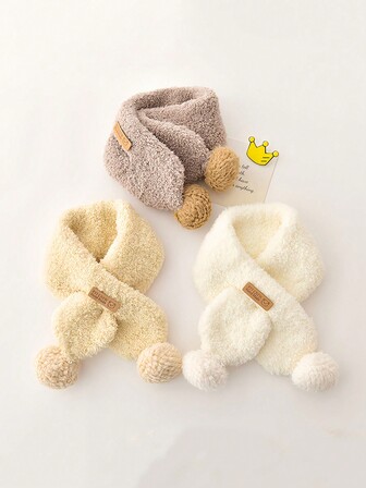1 st babyscarf, söt & varm halsvärmare för småbarn och barn, lämplig för höst/vinter utomhusbruk, för pojkar och flickor