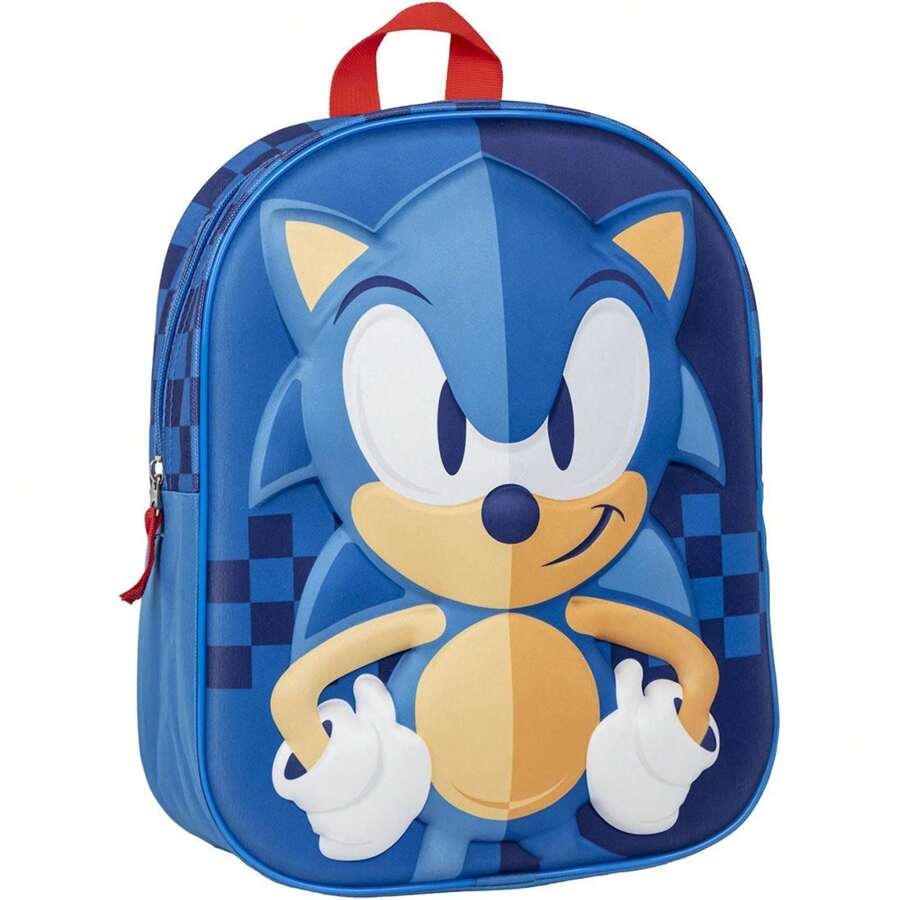 Cerdá Sonic 3D Children's Backpack - Ideal For Little Fans. Three-Dimensional Design And Vibrant Character Details. Perfect For Carrying School Supplies And Accessories - Multicolor - View 1