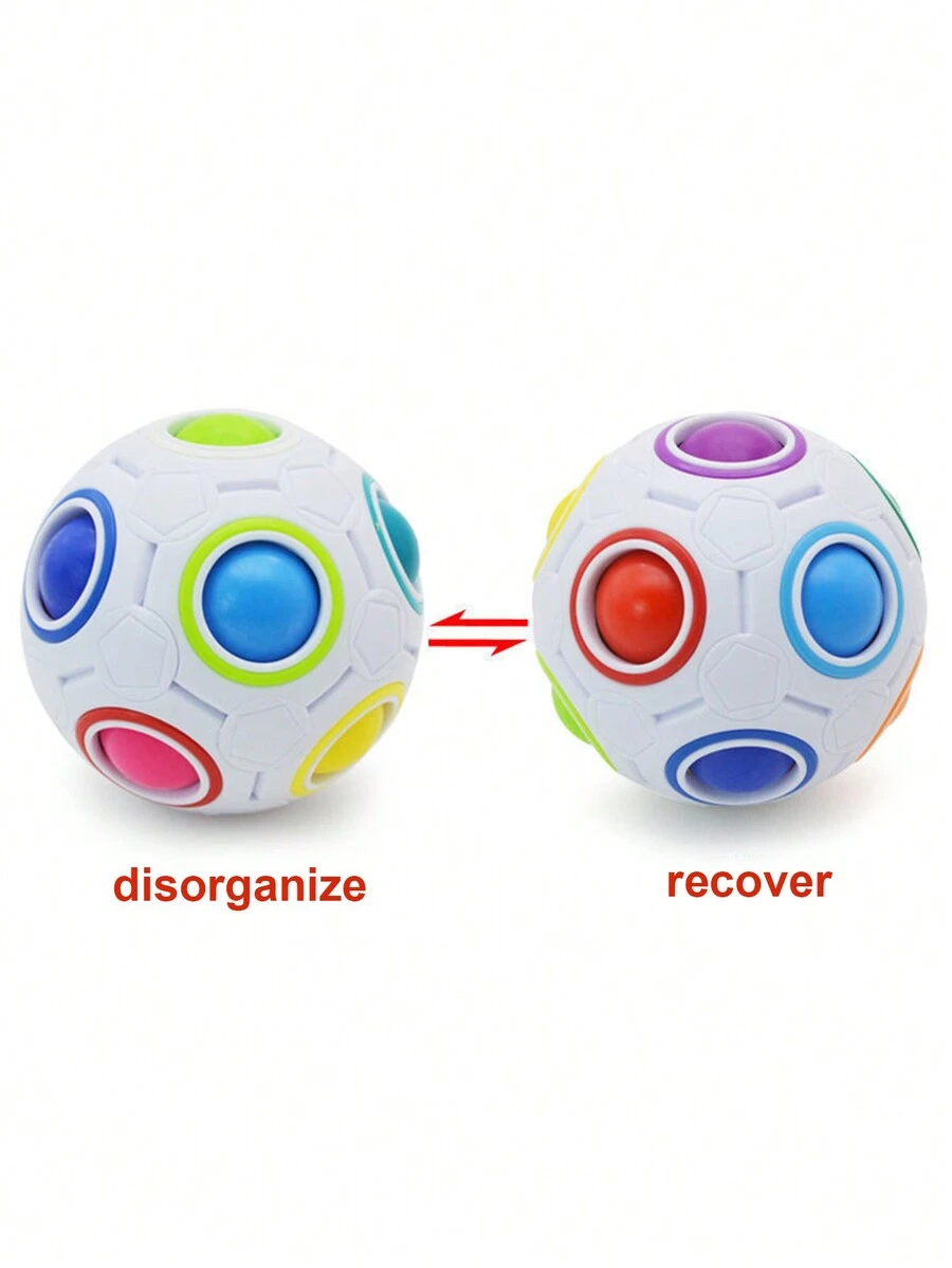 Magic Rainbow Ball Magic Cube, Asymmetrical Shape Smooth Anti-Stress Fidget Toy - Alien Football - View 1
