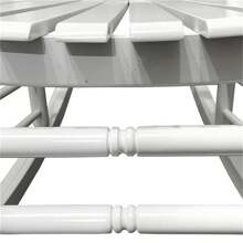 SILLA MECEDORA PARA ADULTOS DE BALCÓN O PORCHE - BLANCO - Blanco - Ver 7