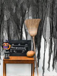 1PC Black 76* 183cm Halloween Party Decoration Haunted House Gauze DIY Decorative Cloth Suitable For Halloween Atmosphere Manufacturing Decoration