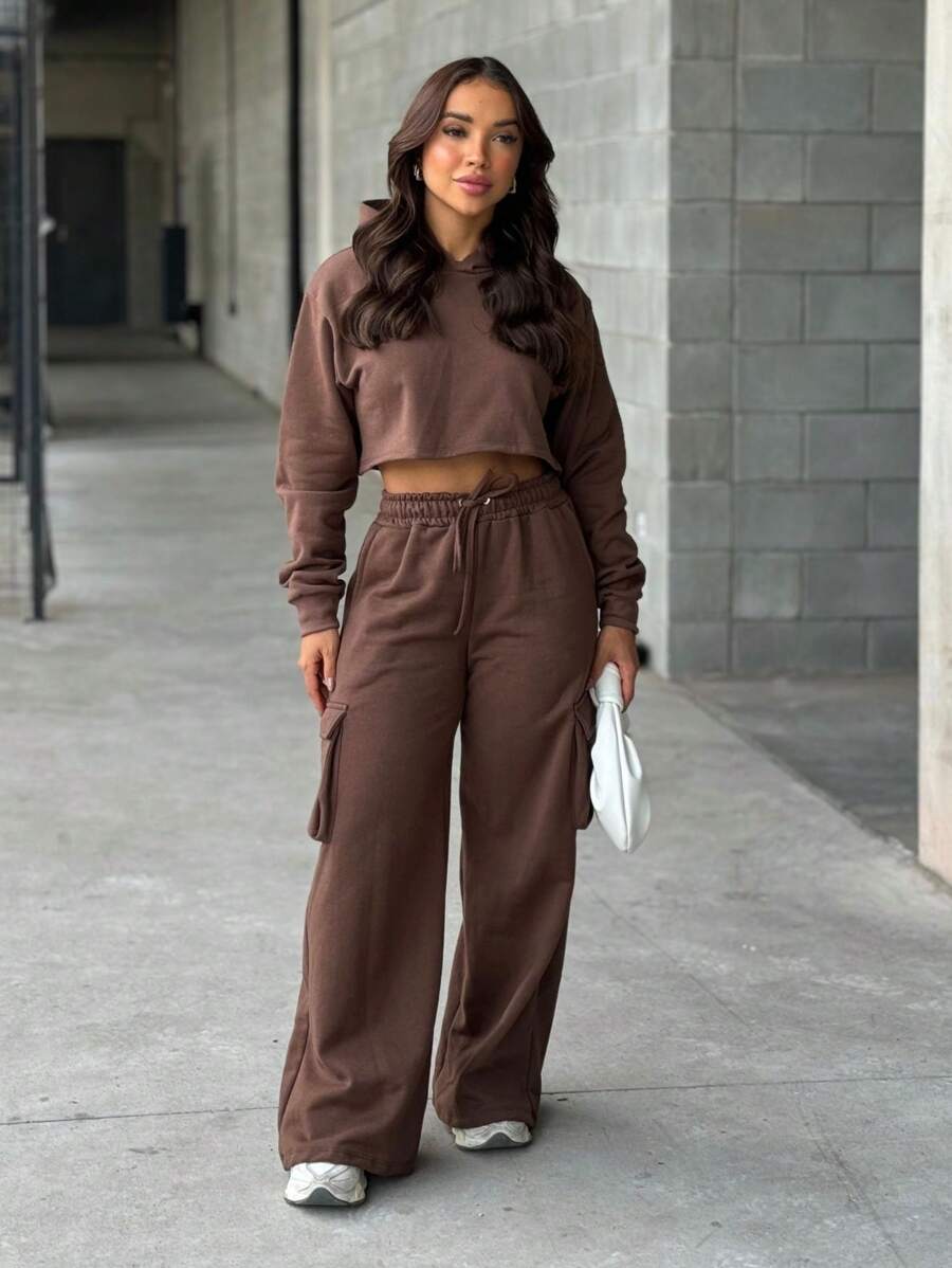 Women Two-Piece Outfits - 鏽棕色 - 查看 1