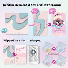 UYAAI Lentes de contacto de color rojo para ojos, 1 par, para cosplay, desechables por 1 año - K4 Gris - Ver 5