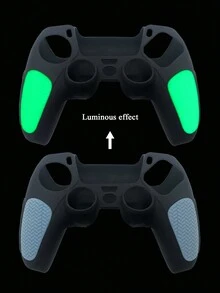 1 vỏ bọc tay cầm PS5 bằng silicon, thiết kế dày, hai màu phát sáng trong bóng tối, kết cấu chống trượt, chống rơi, chống trầy xước, chống mồ hôi, cải thiện cảm giác chơi game, có lỗ mở lớn ở phía dưới để sạc đế sạc - Nhiều màu - Xem 6