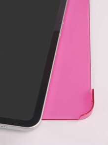 粉色三折保護硬殼保護套，適用於 iPad Mini1/2/3/Mini4/Mini5/Mini6/Mini7/9.7/10.2/10.5/Air10.9/Pro11/10th Gen/Air 11-In.(M2)-2024/Air 11-Inch (M3) 2025/(A16) 11 Inch 11th Generation 2025 機型，PC 硬殼，部分機型未完全覆蓋，實體三角支架，非磁吸支架，僅保護功能，超薄便攜，無筆槽，硬塑膠材質，可能存在輕微色差 - 粉紅色 - 查看 7