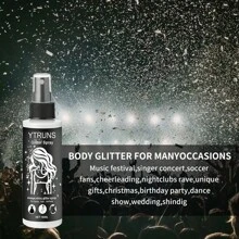 Ytruns 2入組高光閃粉噴霧，適用於身體/頭髮/衣物