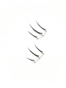 40pcs Curly Individual Eyelash Extension 6mm Mixed Lash Clusters, Natural & Soft Lengthening Wisps, Eyelashes For Double Eye Enlargement, Suitable For Daily Makeup Or Outing Party - C - View 5