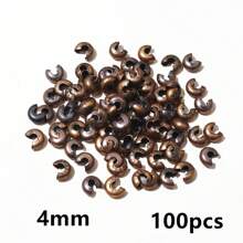 100pcs 3mm 4mm 5mm Round Covers Crimp End Beads Stopper Spacer Beads For DIY Jewelry Making Findings Supplies - Crimp Beads - View 24