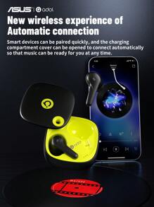ASUS Asus Wireless In-Ear Headphones With Extra Long Battery Life, Active Noise Cancellation And High-Quality Sound For Sports