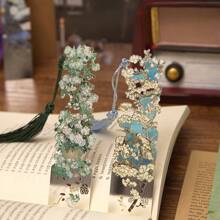 1入組名畫藝術書籤，銅製古典畫風設計，空心設計，適合學生書迷送禮 - 樣式1 - 查看 8