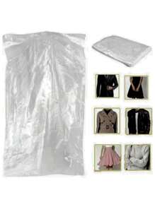 Paquete de 100 Bolsas Cubre Polvo para Tintorería 60x90 cm Protección Delgada, Calibre .40, Transparente y Biodegradable - transparente - Ver 3