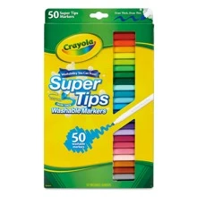 Supertips 50 Plumones Delgados Marcadores Escolares Lavables - Amarillo - Ver 1