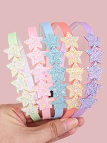 Bộ 5 chiếc băng đô cài tóc đính sequin hình hoa, sao, trái tim màu sáng dành cho bé gái, thích hợp cho tiệc sinh nhật và các hoạt động ngoài trời. - Nhiều màu - Xem 8