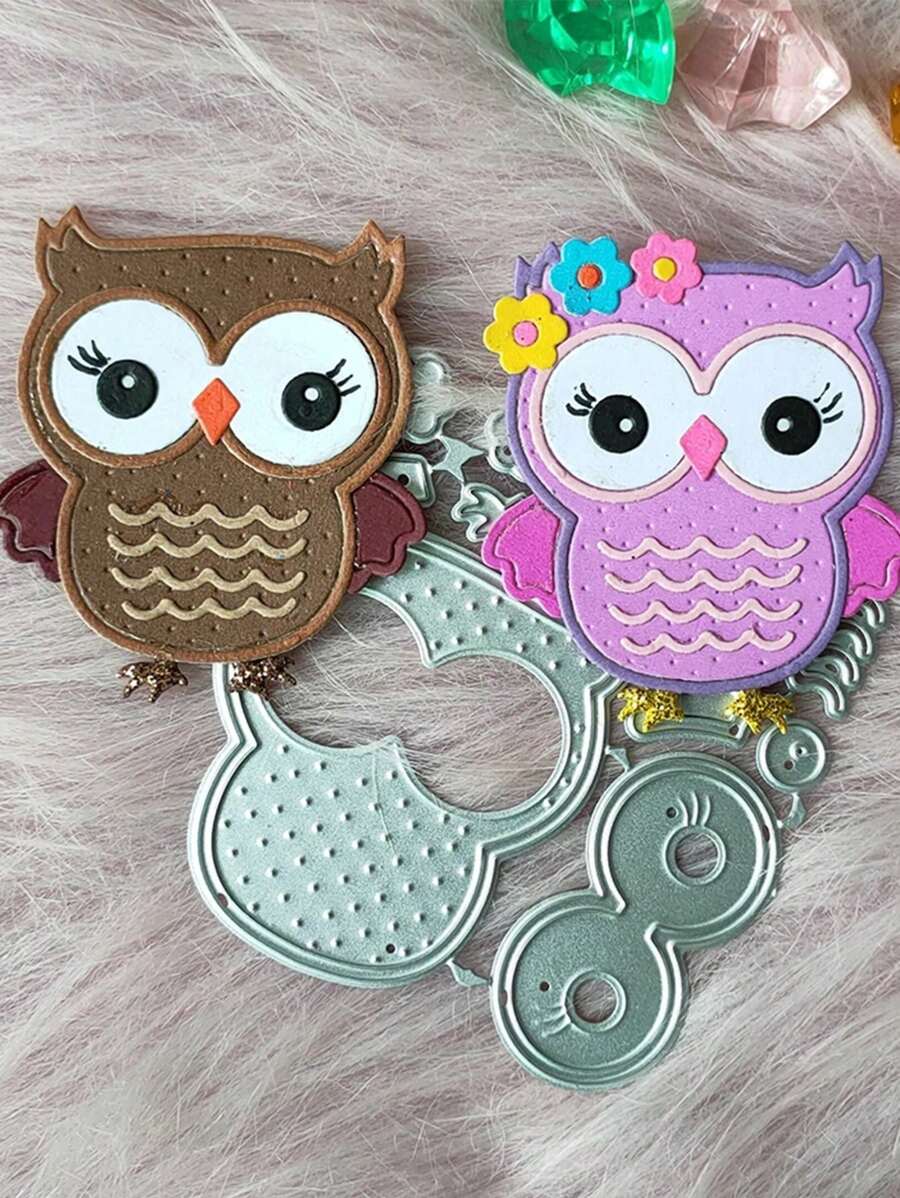 1pc Owl Design Die-Cutting Mold, Assisted Tool For DIY Journaling