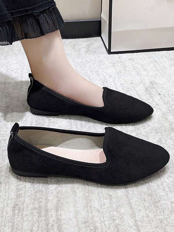 Sapatilhas Planas De Bico Fino Para Mulheres, Confortáveis Sapatilhas De Balé, Casuais E Macios, Loafers Slip-On