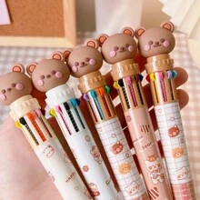 Random Set Of 4pcs Little Bear 10-Color Ballpoint Pen - Multicolor - View 5